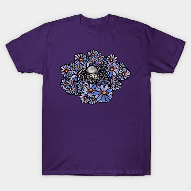 Spider Flower Bed T-Shirt by bubbsnugg